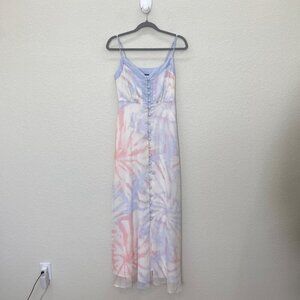 Modcloth Look The Party Sleeveless Button Front Lined Maxi Dress Womens sz 6 NEW